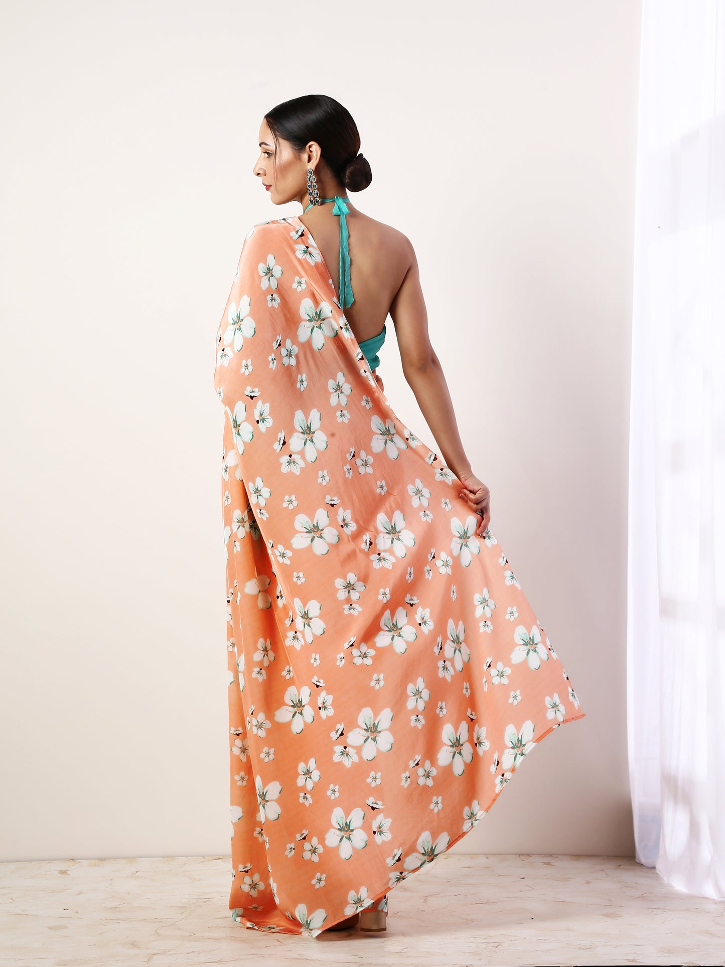 Coral Crepe Saree(set of 2)