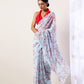 Sky Blue Crepe Saree(set of 2)