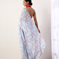 Sky Blue Crepe Saree(set of 2)