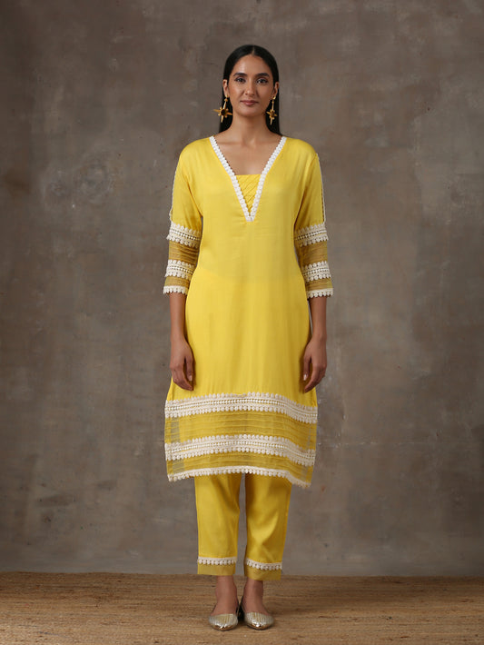 Sunshine yellow kurta set