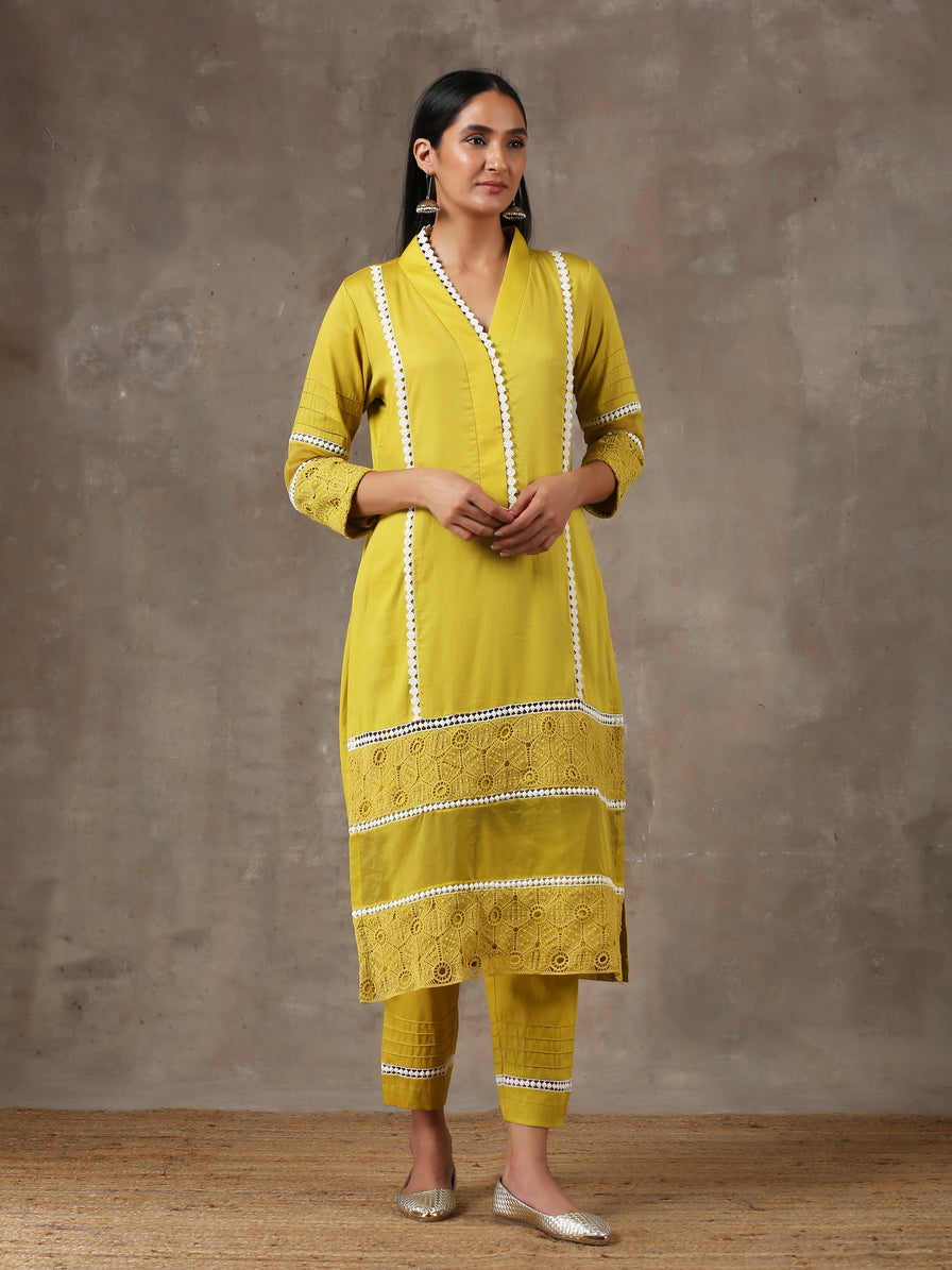 Mustard gold kurta set(ready to ship)