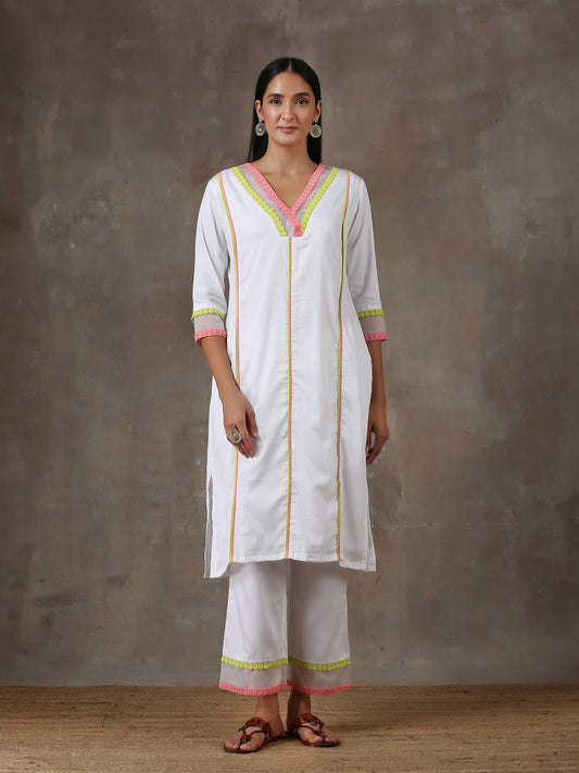 White kurta set