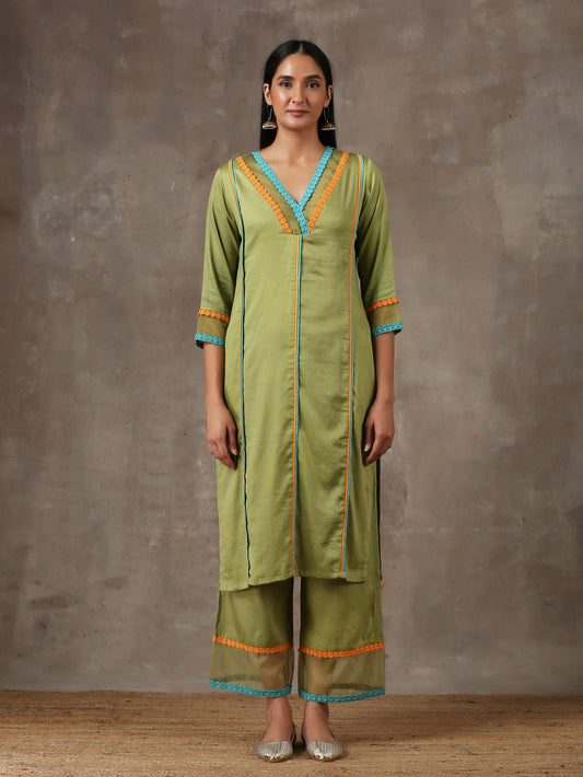 Olive kurta set