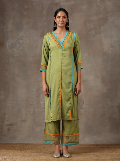 Olive kurta set(ready to ship)