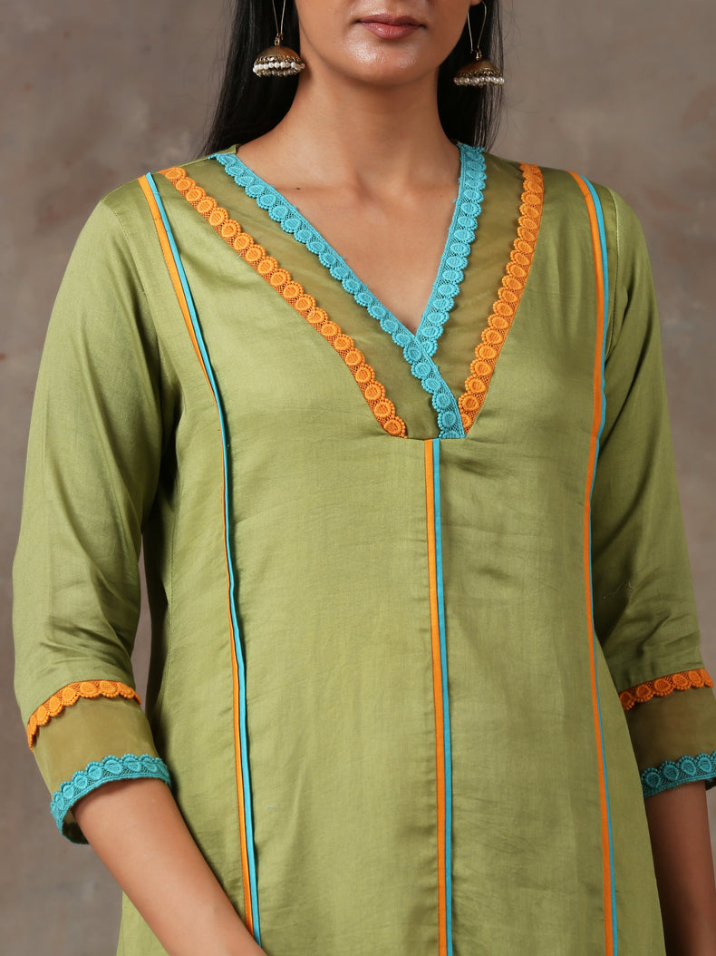 Olive kurta set(ready to ship)
