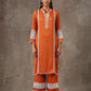 Rust kurta set (Set of 2)