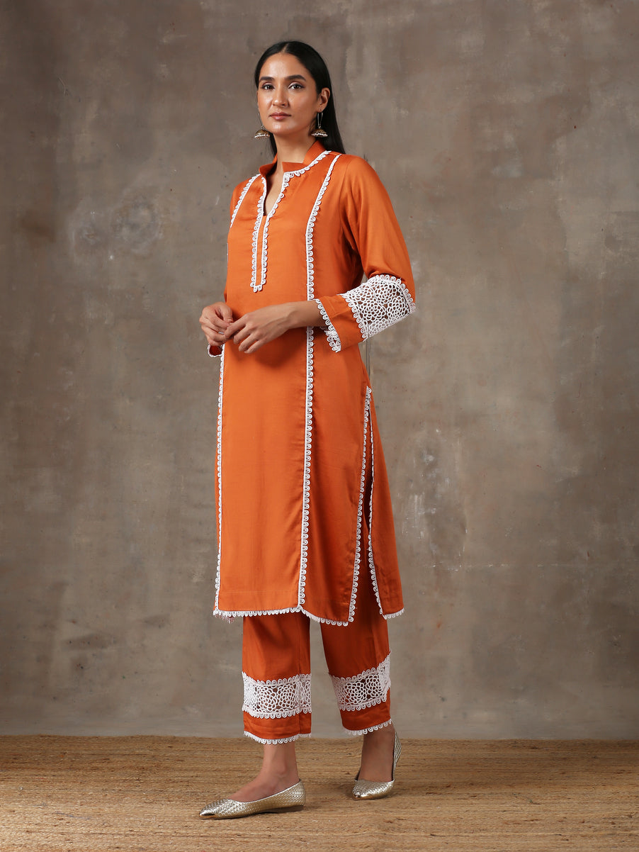 Rust kurta set (Set of 2)(ready to ship)
