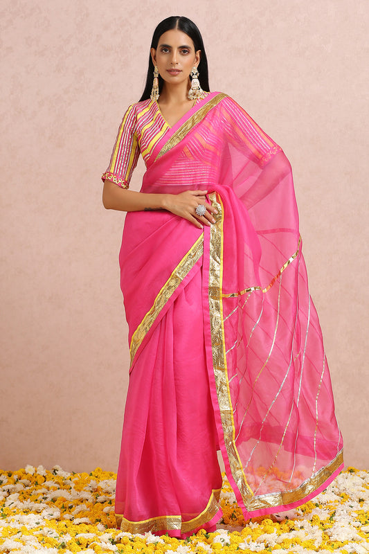 Fuchsia Saree