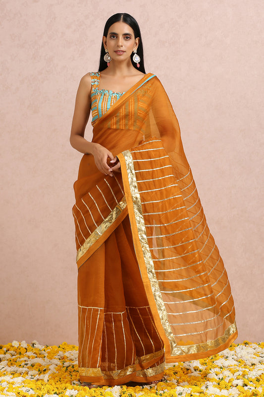 Rust Saree