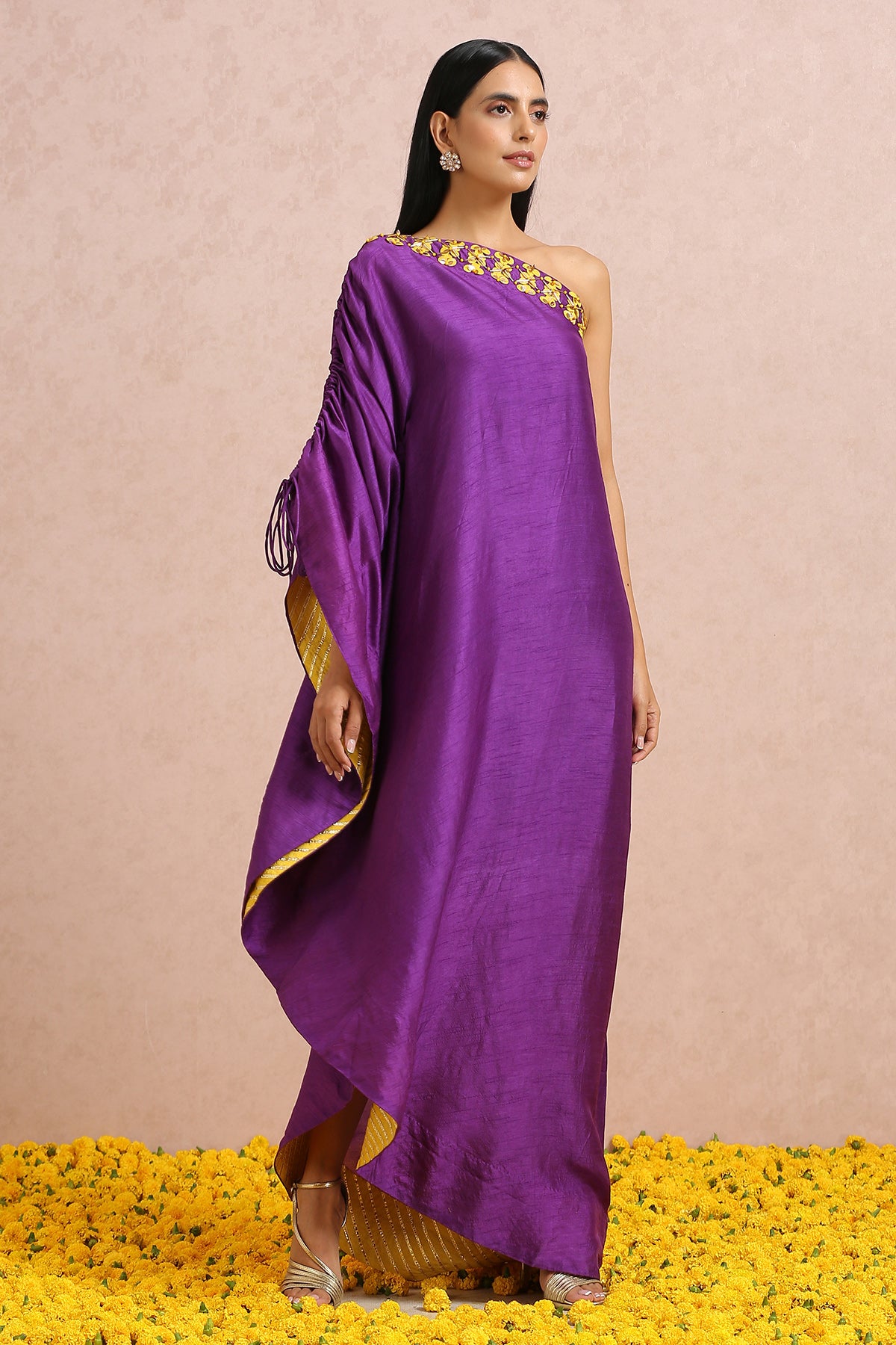 Plum One Shoulder Tunic