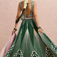 Emerald Green Lehenga with Sleeveless Blouse